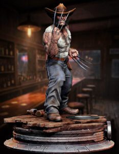 Logan Wolverine Comic Version - Sculpture 3D Printed Collectible – Klaxium
