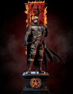 Batman Red Son 3D printed resin sculpture — Klaxium