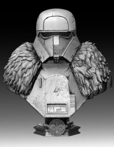 Imperial Range Trooper 3D printed resin portrait bust — Klaxium